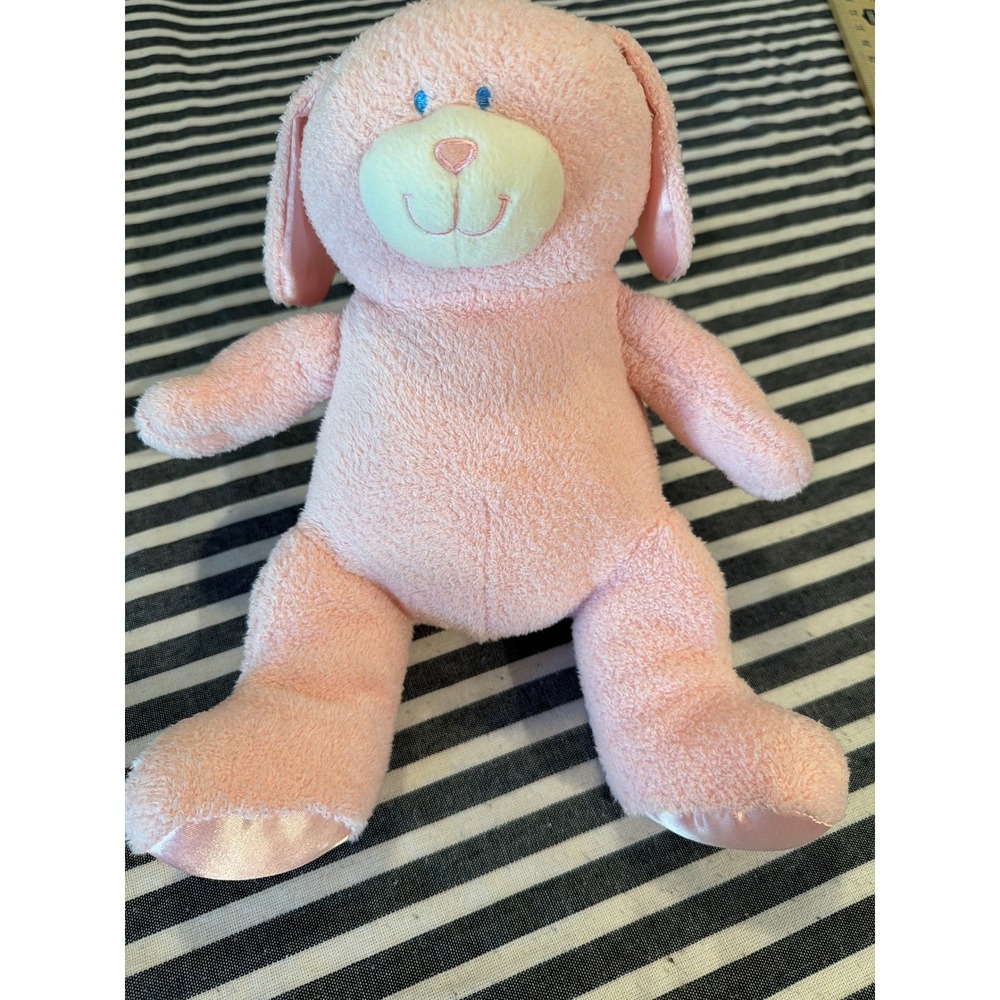 Animal Alley Baby Pink Bunny Rabbit Plush Satin Ears Toys R Us Geoffrey 11 inch